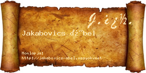 Jakabovics Ábel névjegykártya